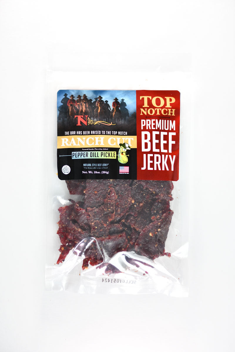 Top Notch Beef Jerky Pepper Dill Pickle Top Notch Jerky