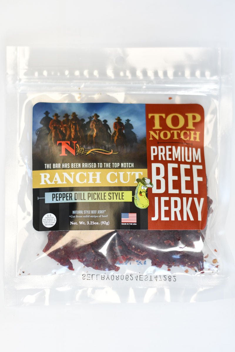 Top Notch Beef Jerky Pepper Dill Pickle Top Notch Jerky